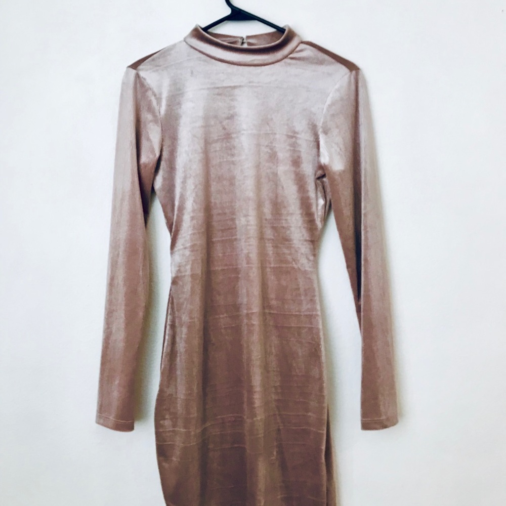 FASHION NOVA Pearl Pink Corduroy Cocktail dress